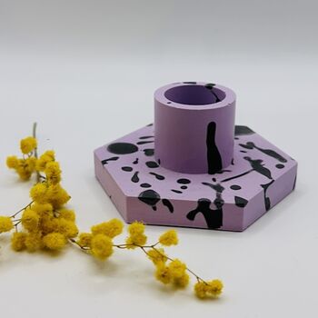 Graffiti Candle Holder Lilac, 5 of 9