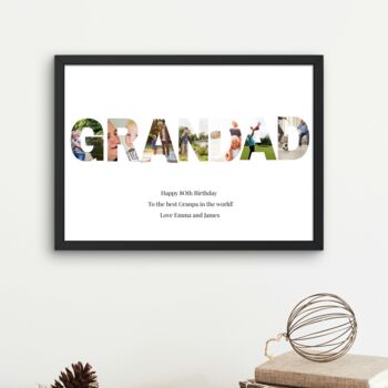 Grandad Gifts Photo Collage Print, 4 of 5