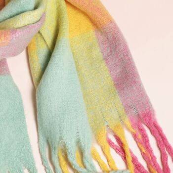 Pastel Check Winter Scarf, 2 of 4