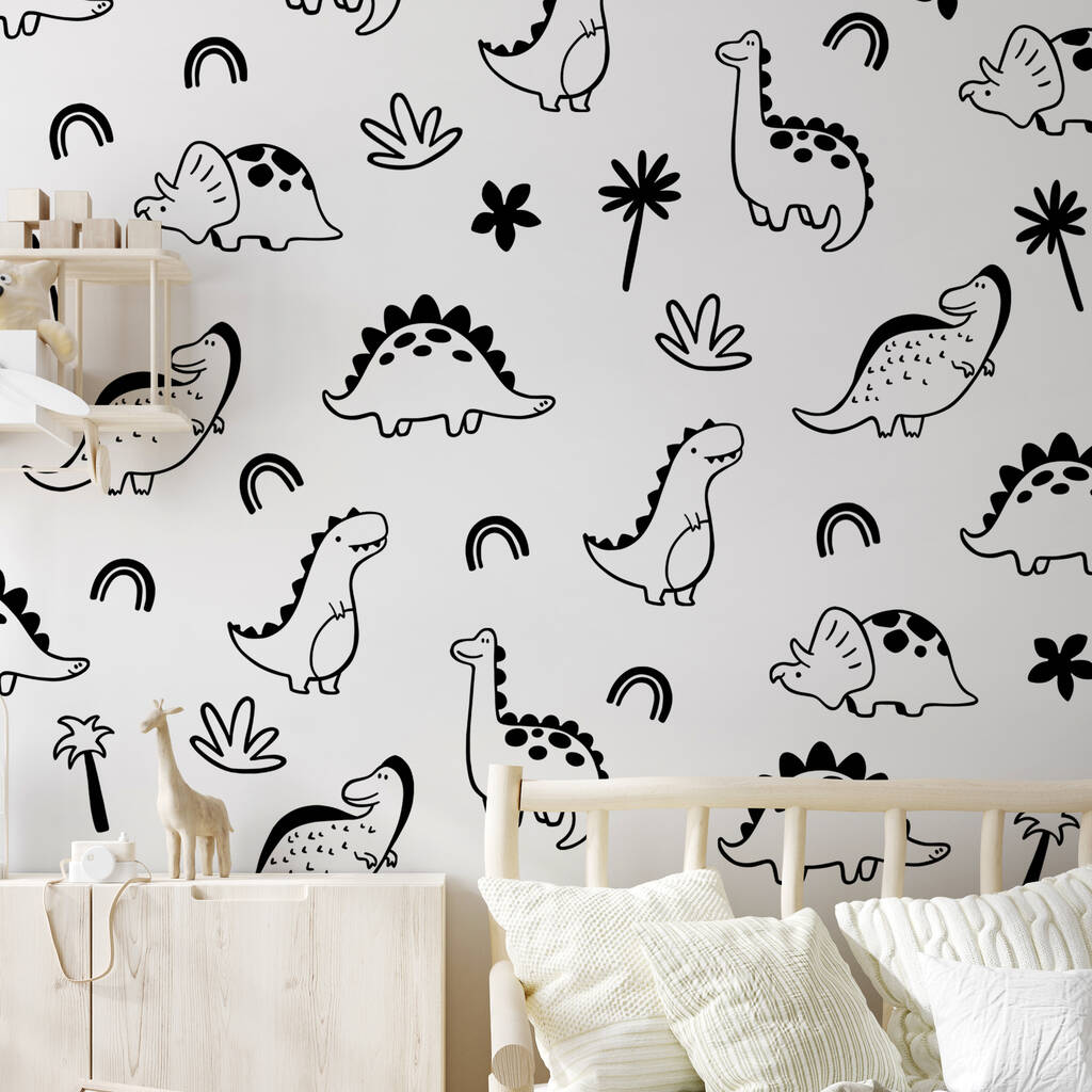 Cute Dinosaur Wall Decals By Squashed Peaches Designs