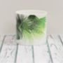 Tropical Cabbage Leaf Design Bone China Mug, thumbnail 4 of 9
