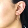 Half Hoop Textured Threader Sterling Silver Earrings, thumbnail 5 of 6