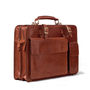 Mens Classic Italian Leather Briefcase. 'The Alanzo', thumbnail 5 of 12