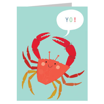Mini Crab Greetings Card, 2 of 4