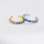 Sapphire Blue Ombre Cz Ear Cuff In Sterling Silver, thumbnail 2 of 11