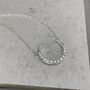 Sterling Silver Sparkly Crescent Moon Necklace, thumbnail 1 of 8