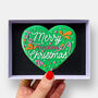 Merry Fucking Christmas Heart Letterbox Iced Cookie, thumbnail 1 of 9