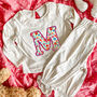 Personalised Childrens Frilly Initial Pyjamas, thumbnail 1 of 5