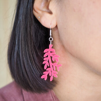 Acrylic Leaf Botanical Earring, 5 of 11