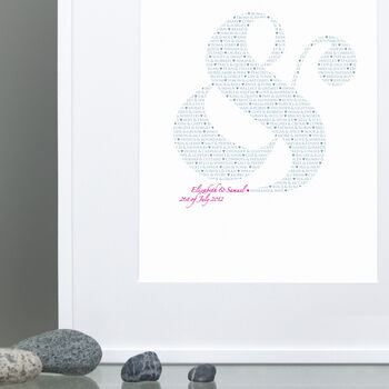 Personalised Perfect Pairs Wedding Or Anniversary Print, 2 of 3