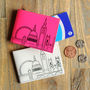 Recycled Leather London Skyline Travel Card Holder, thumbnail 3 of 4
