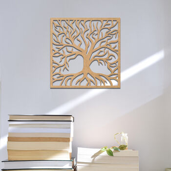 Timeless Tree Wood Wall Art: Intricate Branch Design, 5 of 8