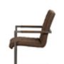 Chocolate Brown Microsuede Dining Chair Set Of Two, thumbnail 3 of 4