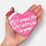 All I Want For Christmas Heart Letterbox Iced Cookie, thumbnail 3 of 11