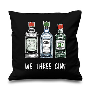 'We Three Gins' Christmas Cushion, 4 of 5