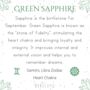 Green Sapphire Hoop Earrings, thumbnail 5 of 9