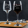 Personalised Engraved His And Hers Wine Glasses For Couples, thumbnail 2 of 4