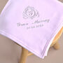 Personalised Pink Fleece Baby Monogram Blanket, thumbnail 3 of 5