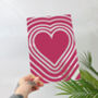 Retro Hearts Clear Acrylic Vinyl Plaque Decor, thumbnail 1 of 10