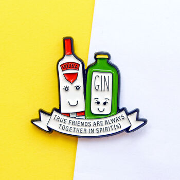 'Together In Spirits' Pin Badge Gift For Friend, 2 of 5
