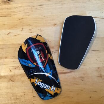 Personalised Shin Pads Kids Football Soccer Gift One, 12 of 12