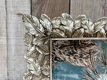 Silver Ornate Leaf Photo Frame 6x4 Portrait / Landscape Gift, 2 of 8