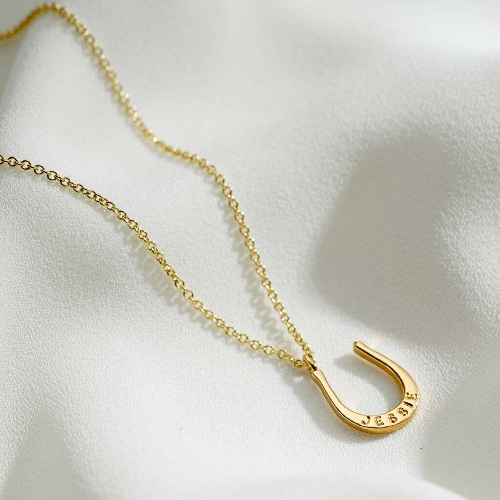 Personalised Horseshoe Necklace By Posh Totty Designs