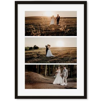 Personalised Trio Wedding Photo Art Print, 3 of 6