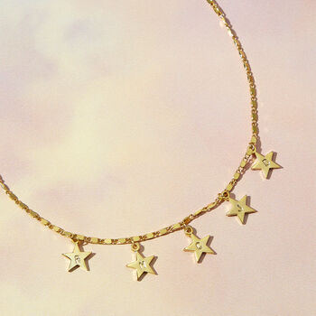 Personalised Starry Skies Initials Necklace, 2 of 8
