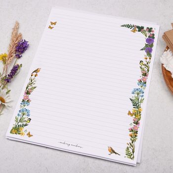 A4 Letter Writing Paper With Meadow Flower Border, 3 of 4