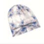 Soft Chemo Headwear Beanie Hat Bandana Lilac Blue Flowers, thumbnail 3 of 6