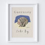 Cobo Bay Scallop, Guernsey, Channel Islands Travel Print, thumbnail 5 of 5