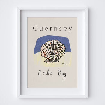Cobo Bay Scallop, Guernsey, Channel Islands Travel Print, 5 of 5