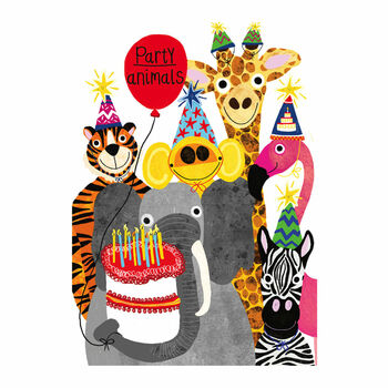 'Party Animals' Birthday Card, 3 of 3