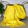 Super Soft Plain Pashmina Style Scarf In Yellow, thumbnail 1 of 4