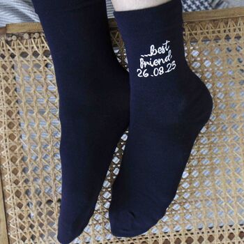 Personalised Groom Wedding Socks 2nd Anniversary Gift, 2 of 7