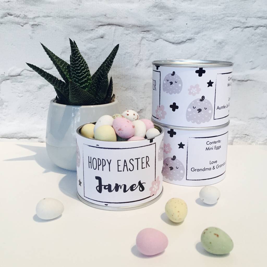 Personalised Scandi Style Easter Eggs Tin, 1 of 3