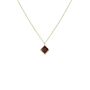 Yellow Gold Pendant Birthstone Necklace January Garnet, thumbnail 5 of 6
