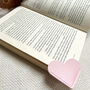 Heart Shaped Vegan Leather Bookmark, thumbnail 2 of 5