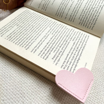 Heart Shaped Vegan Leather Bookmark, 2 of 5