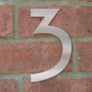 Mackintosh Stainless Steel House Number, 6 of 12