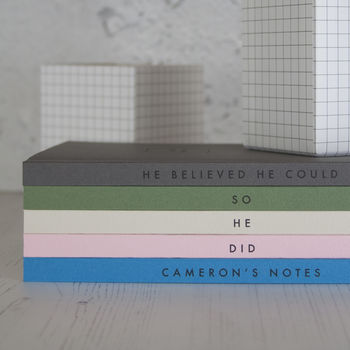 Set Of Five Personalised Spine Notebooks, 12 of 12