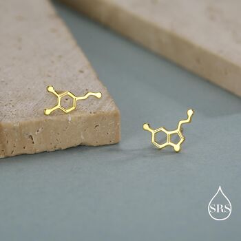 Mismatched Happiness Molecules Stud Earrings In Sterling Silver, 7 of 12