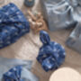 Fabric Gift Wrap Reusable Furoshiki Indigo And Sky, thumbnail 6 of 7