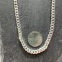 Men's Sterling Silver Flat Curb Chain Medium Gauge, thumbnail 4 of 9
