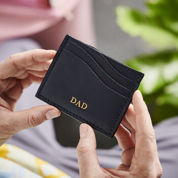 Personalised Leather Card Holder With Contrast Stitch, 2 of 9