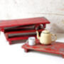 Upcycled Red Vintage Tray, thumbnail 3 of 4