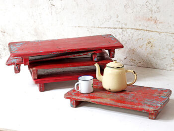 Upcycled Red Vintage Tray, 3 of 4
