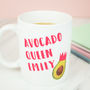 Personalised 'Avocado Queen' Name Mug, thumbnail 2 of 3