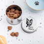 Personalised Alsatian Dog Storage Tin With Treats, thumbnail 1 of 3